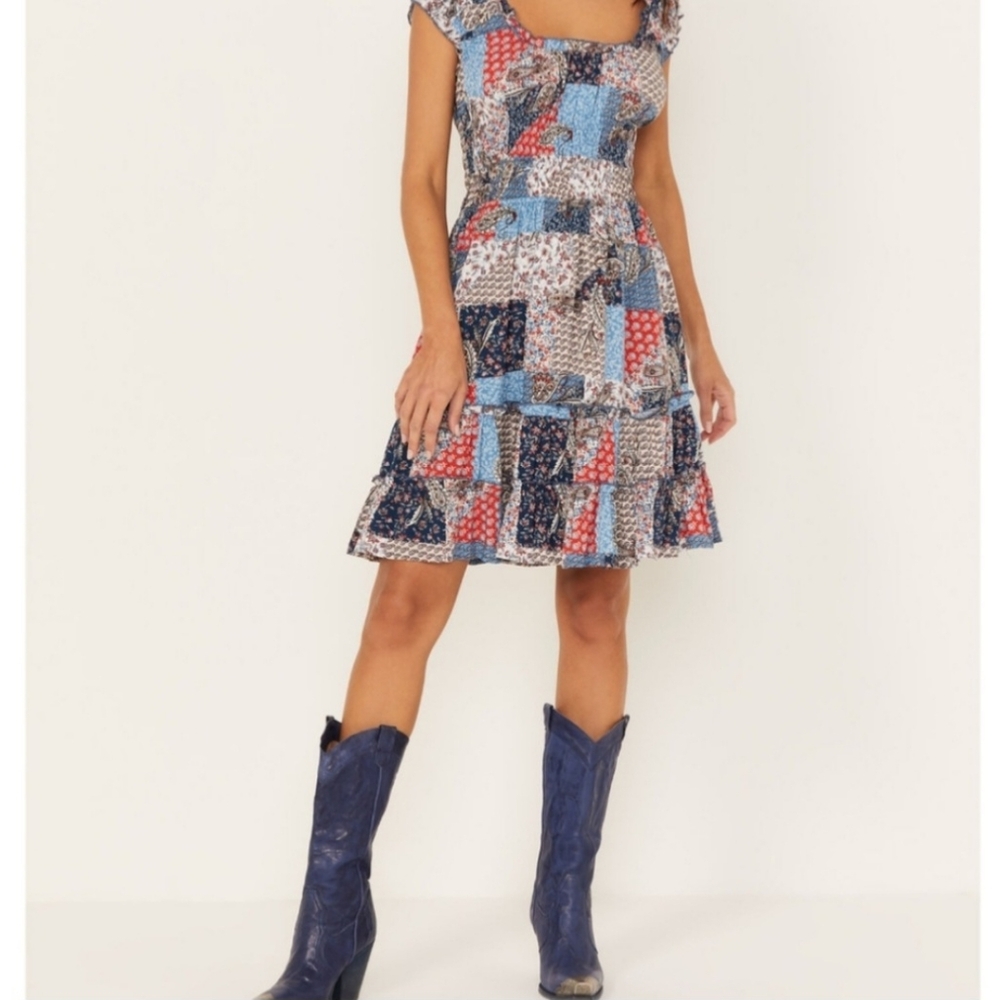 Wild Moss Patchwork Dress, XL - Picture 5 of 12